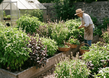 Aprenda a colher as folhas de manjericão do jeito certo para a planta continuar produzindo