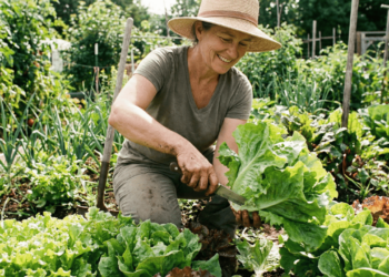 O segredo para colher folhas de alface macias e saborosas em sessenta dias