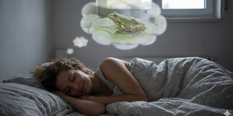 O significado de sonhar com sapos varia conforme o cenário e o comportamento do animal