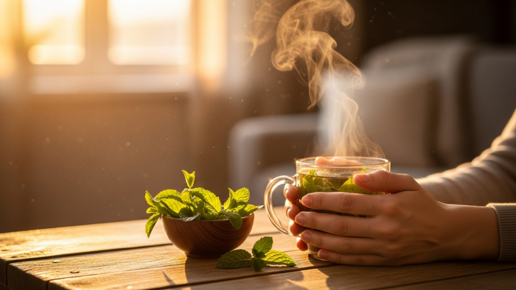 3 chás que melhoram a saúde do seu intestino e evitam o estufamento