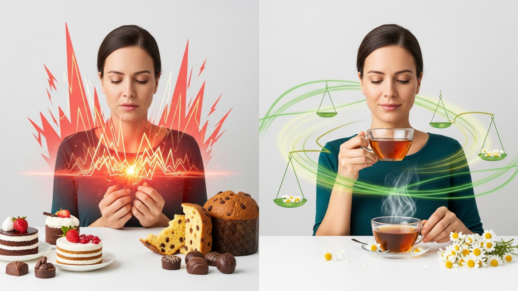 Ação de certos ingredientes no equilíbrio dos picos de açúcar após consumir doces