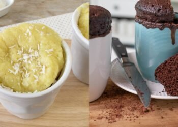 Tipos saborosos de bolo que você pode fazer em uma caneca