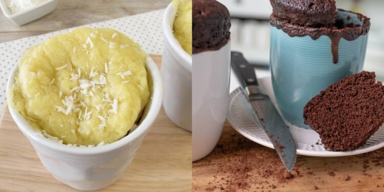 Tipos saborosos de bolo que você pode fazer em uma caneca
