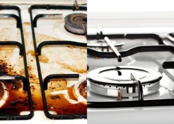 Como limpar a boca do fogão com uma mistura caseira e sem esforço