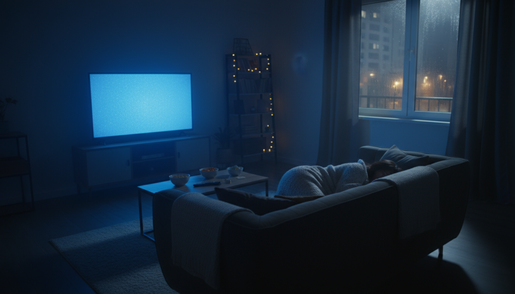 O que significa dormir com a televisão ligada e como isso pode afetar