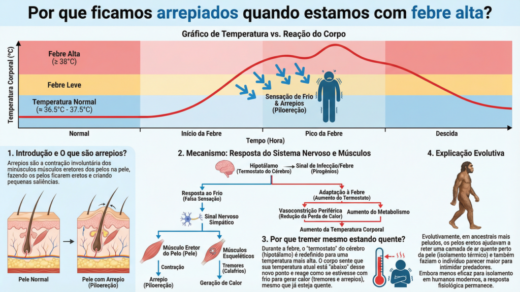 Por que ficamos arrepiados quando estamos com febre alta?