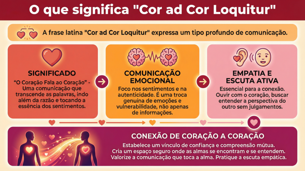 O que significa 'Cor ad cor loquitur', a frase que fala sobre comunicação de coração pra coração