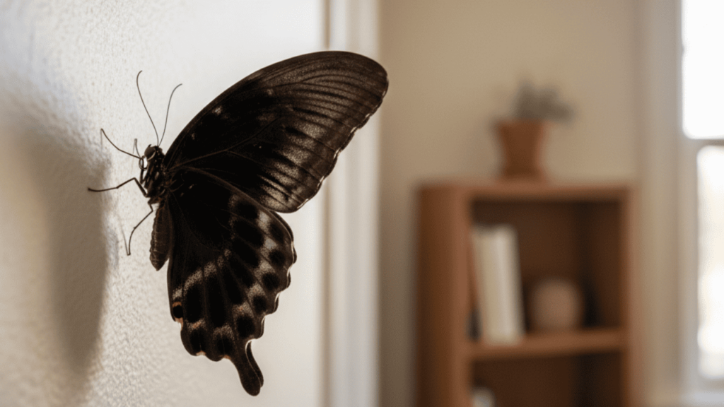 O que significa quando uma borboleta preta aparece na sua casa sem aviso