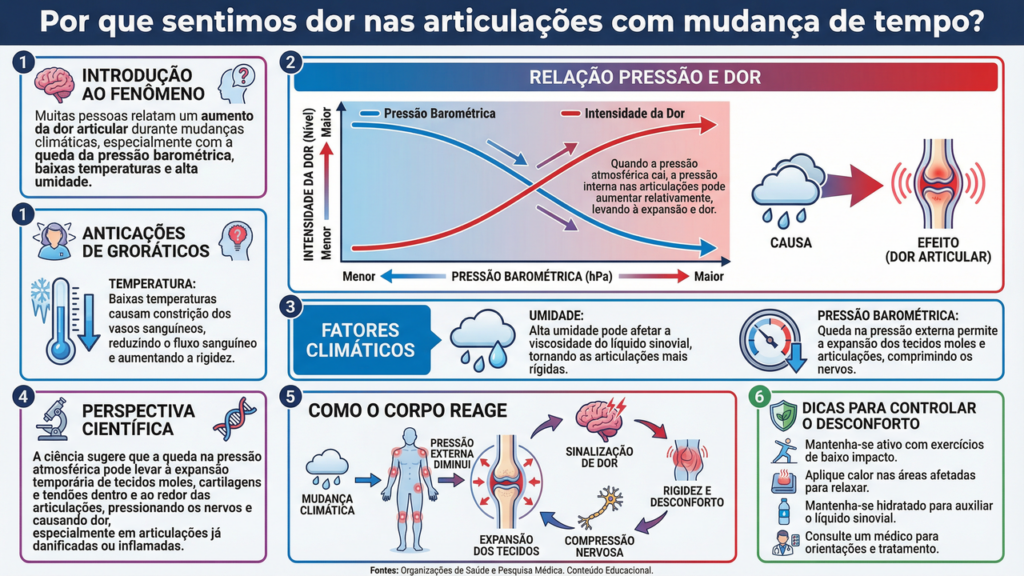 Por que sentimos dor nas articulações com mudança de tempo?