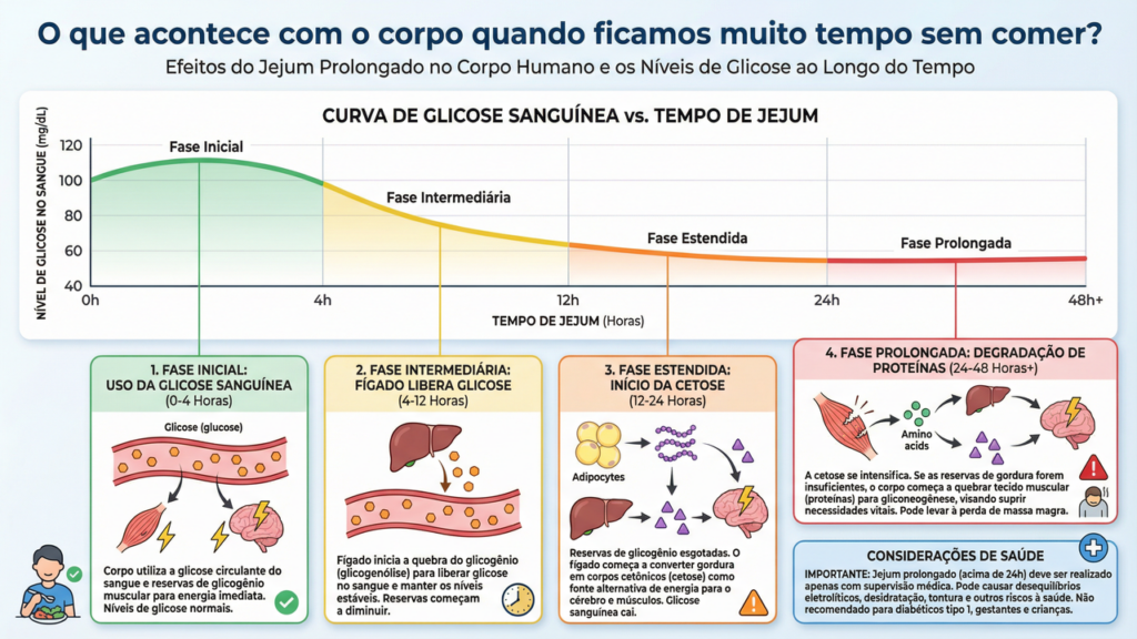 O que acontece com o corpo quando ficamos muito tempo sem comer?