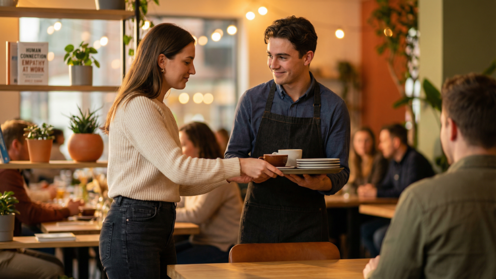 O que significa ajudar garçons em um restaurante, segundo a psicologia