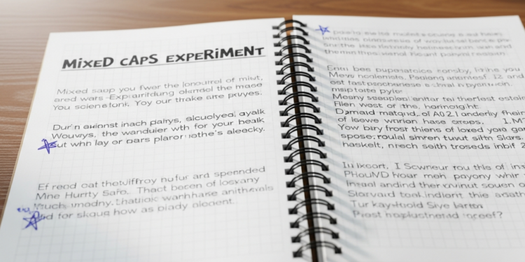 O que significa misturar letras maiúsculas e minúsculas ao escrever, segundo a psicologia