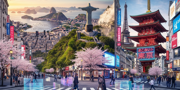 Juntas, Tóquio, Paris e Rio somam dezenas de milhões de habitantes e figuram entre as cidades mais desejadas do mundo para turismo internacional.