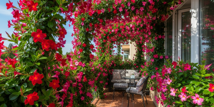 A planta trepadeira que cobre varandas e é ideal para refrescar no verão com flores e sombra natural