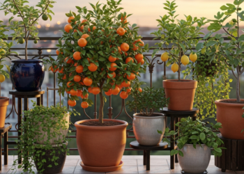 A árvore frutífera que cresce em vaso, oferece sombra refrescante e atrai boa sorte e prosperidade
