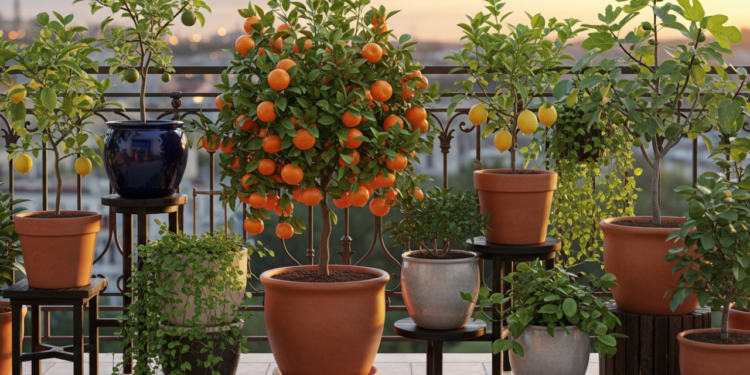 Tangerina em vaso prospera com cultivares anãs como Ponkan ou Murcott, solo drenado ácido, sol pleno e podas anuais para manter porte compacto em apartamentos ensolarados.