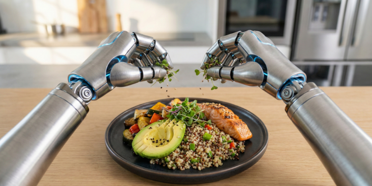 IA usa machine learning para equilibrar macronutrientes em 60% carboidratos, 15% proteínas e 25% lipídios na recomendação alimentar.