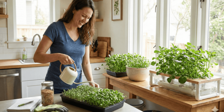 Embora possa ser plantado em canteiros comuns, o melhor rendimento do agrião é obtido em sistemas hidropônicos