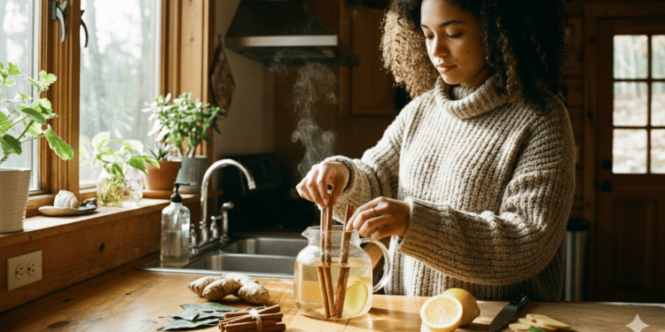 Entre os benefícios mais mencionados do chá de canela com gengibre estão o apoio ao sistema digestivo