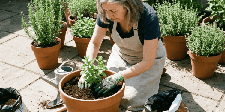 A hortelã-pimenta é uma planta rizomatosa, o que significa que ela se propaga rapidamente por meio de caules subterrâneos