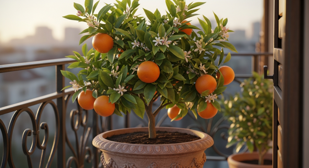 A árvore frutífera que cresce em vaso, oferece sombra refrescante e atrai boa sorte e prosperidade