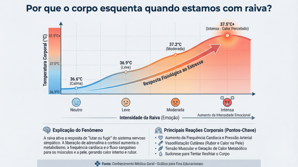 Por que o corpo esquenta quando estamos com raiva?