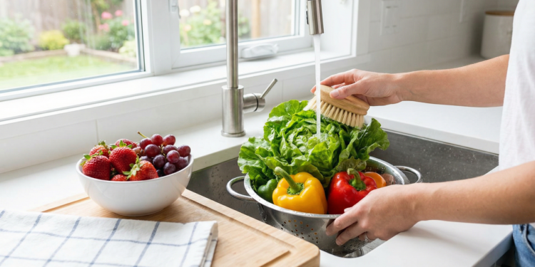 Muitos não imaginam o perigo de lavar frutas e legumes desse jeito