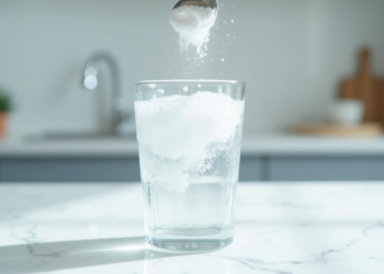 O copo de água com bicarbonato que neutraliza a azia estomacal em 60 segundos