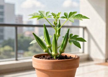 O jeito fácil de plantar quiabo em casa e colher rápido mesmo com pouco espaço