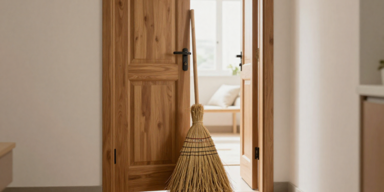 O significado escondido de deixar a vassoura atrás da porta