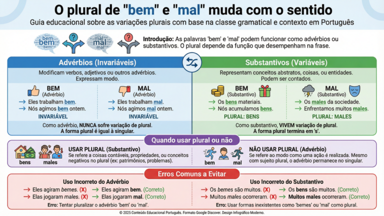 O plural de “bem” e “mal” muda com o sentido, e quase ninguém percebe isso