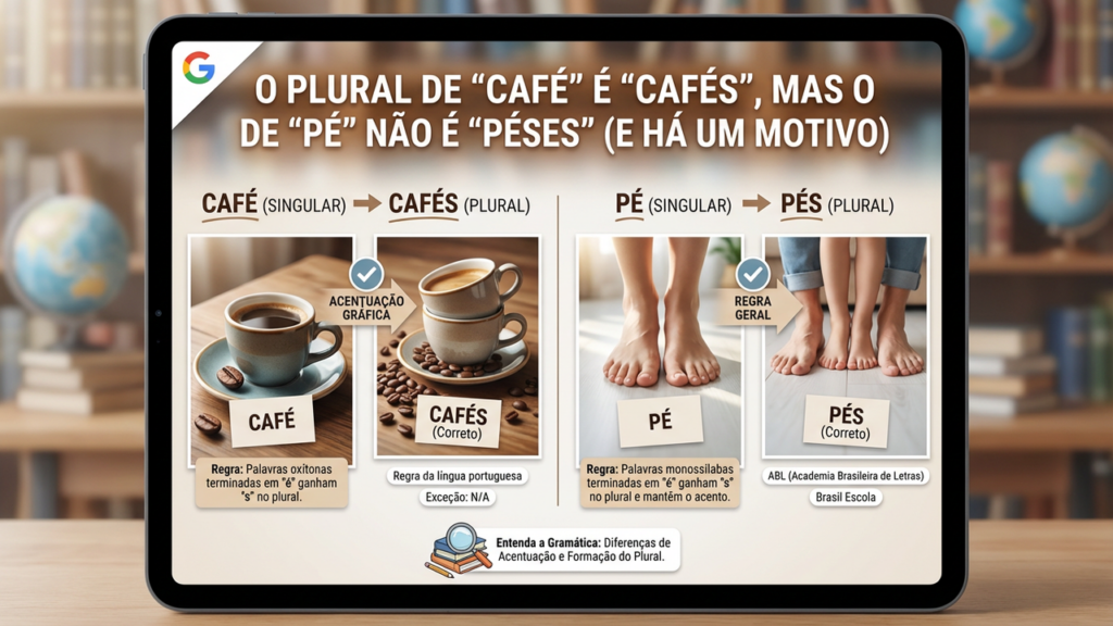 O plural de “café” é “cafés”, mas o de “pé” não é “péses” (e há um motivo)