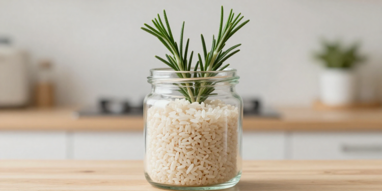 Por que recomendam ter um pote com arroz e alecrim dentro de casa