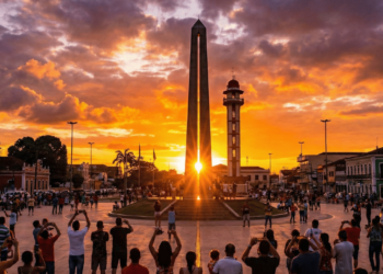 O famoso "Marco Zero" fica nessa capital do Brasil cortada pela linha do Equador e banhada pelo rio Amazonas com beleza inacreditável