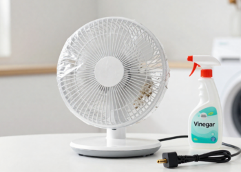 como usar vinagre branco para limpar o ventilador