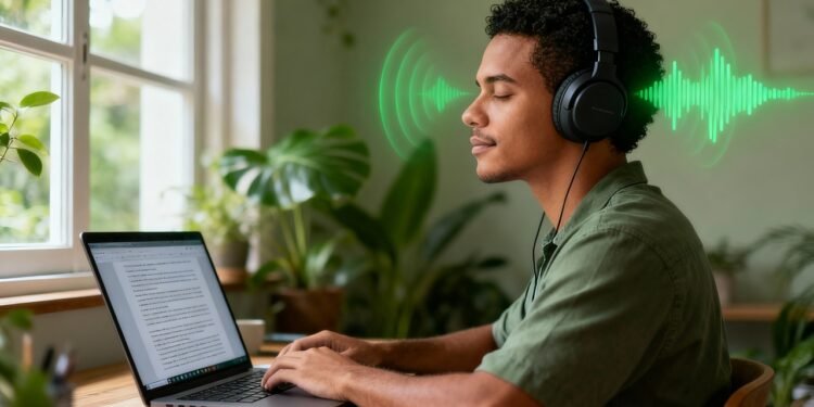 O "Ruído Verde" no fone de ouvido que silencia pensamentos intrusivos e foca a mente melhor que o ruído branco