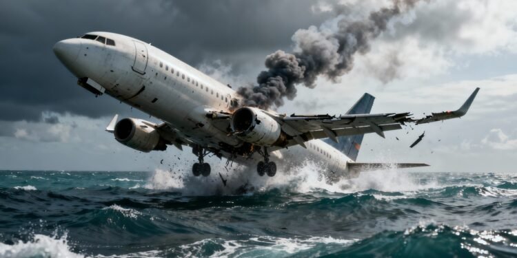 O significado por trás de sonhar com avião caindo no mar