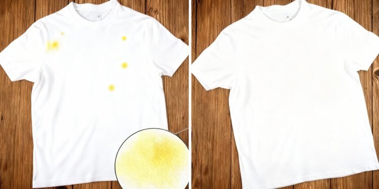 A solução para devolver o branco a uma roupa amarelada