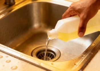 Recomenda-se despejar detergente líquido no ralo para evitar esse problema comum