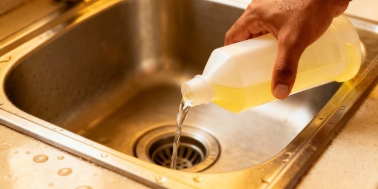 Recomenda-se despejar detergente líquido no ralo para evitar esse problema comum