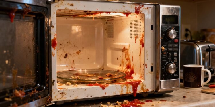 Sem esponja de aço nem removedor de gordura: como limpar o micro-ondas