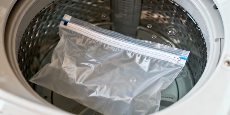 Saco plástico na máquina de lavar: para que serve?