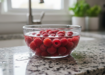 A melhor forma de lavar as framboesas para eliminar terra e pesticidas