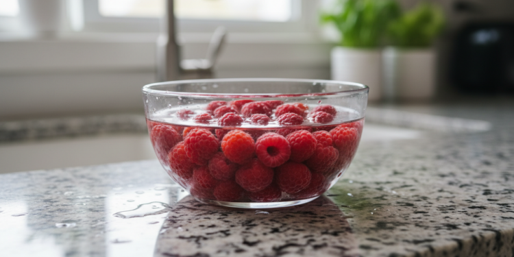 A melhor forma de lavar as framboesas para eliminar terra e pesticidas