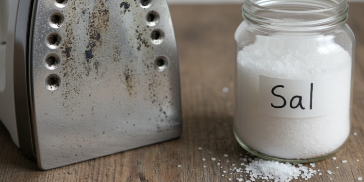 Adeus ferro de passar sujo: como limpar a base queimada usando sal