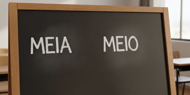 A confusão entre “meia” e “meio” está voltando até em textos profissionais