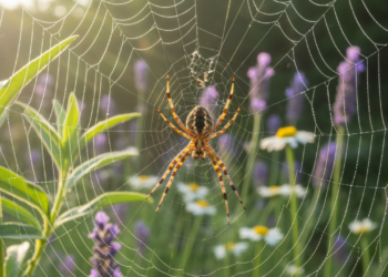 O que significa encontrar uma aranha no jardim?