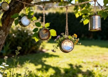 Poucos sabem por que é recomendável pendurar tampas de latas no jardim