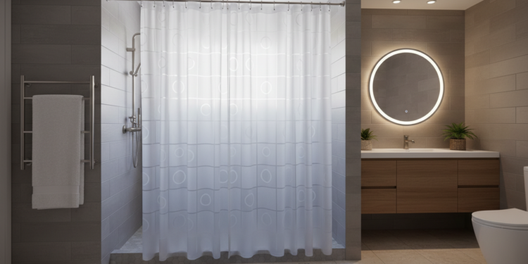 Adeus box de vidro: a volta das cortinas de banho impermeáveis e elegantes