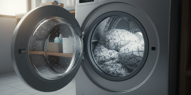 Poucos sabem que existe um jeito certo de lavar o edredom sem estragar a máquina